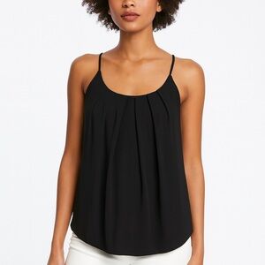 Express Black Pleated Camisole Top